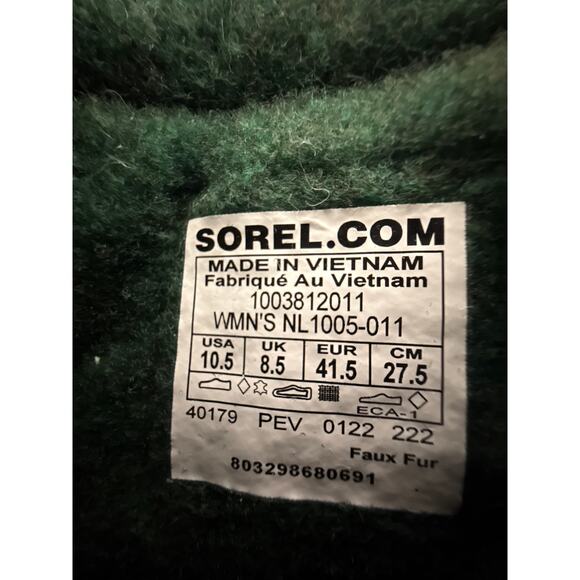 Sorel Caribou Winter Snow Boots Womens 10.5 Waterproof Leather Insulated Black - Picture 10 of 12